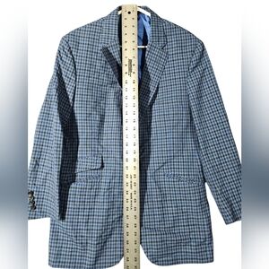 H.Freeman‎ Holland & Sherry Harpers Black & Blue Checkered Tailored Blazer